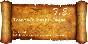 Trencsánszki Emese névjegykártya