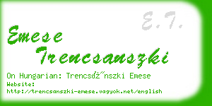 emese trencsanszki business card